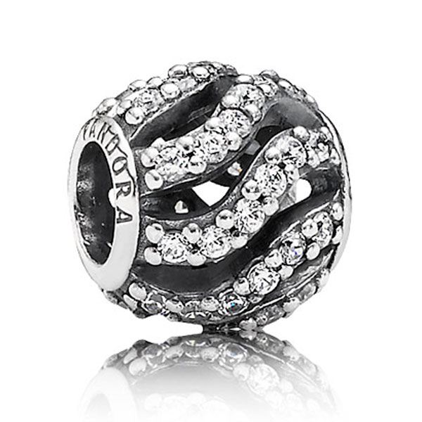 Пандора Подвеска-шарм Pave, Игристые Волны