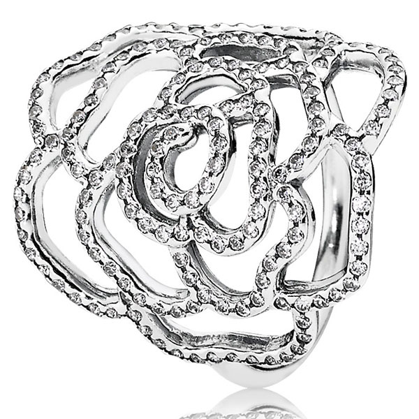 Пандора Кольцо «Сияющая роза»