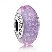 Пандора Подвеска-шарм с переливающимся пурпурным ограненным муранским стеклом