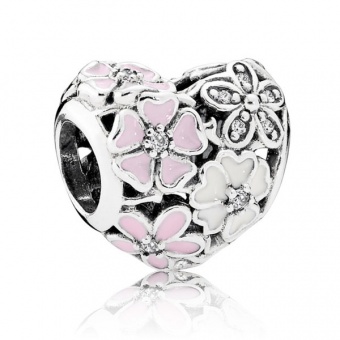 Пандора Подвеска-шарм из серебра Цветочное настроение
