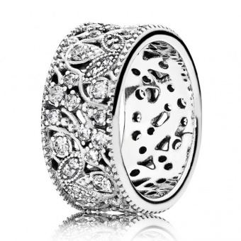 Пандора Кольцо Переливающиеся листья