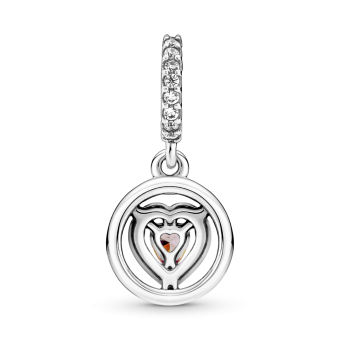 Пандора Шарм-подвеска «Розовое сердце»
