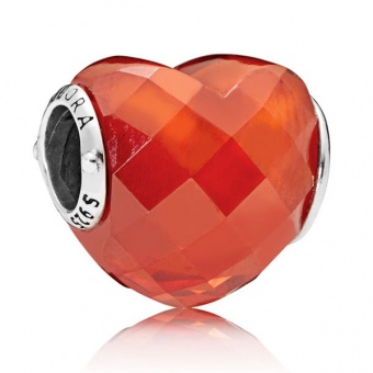 Пандора Шарм Оранжевая фигура любви