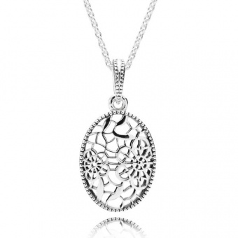 Пандора Подвеска из серебра Цветочное кружево