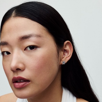 Пандора Серьги-гвоздики «Сверкающий гербарий» 