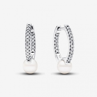 Пандора Серьги-кольца «Совершенство жемчуга» 