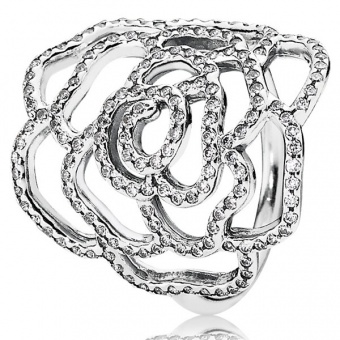 Пандора Кольцо «Сияющая роза»