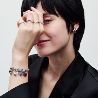 Пандора Шарм-подвеска «Замок красное сердце»