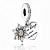Пандора Кулон подвеска Снежинка сердечко